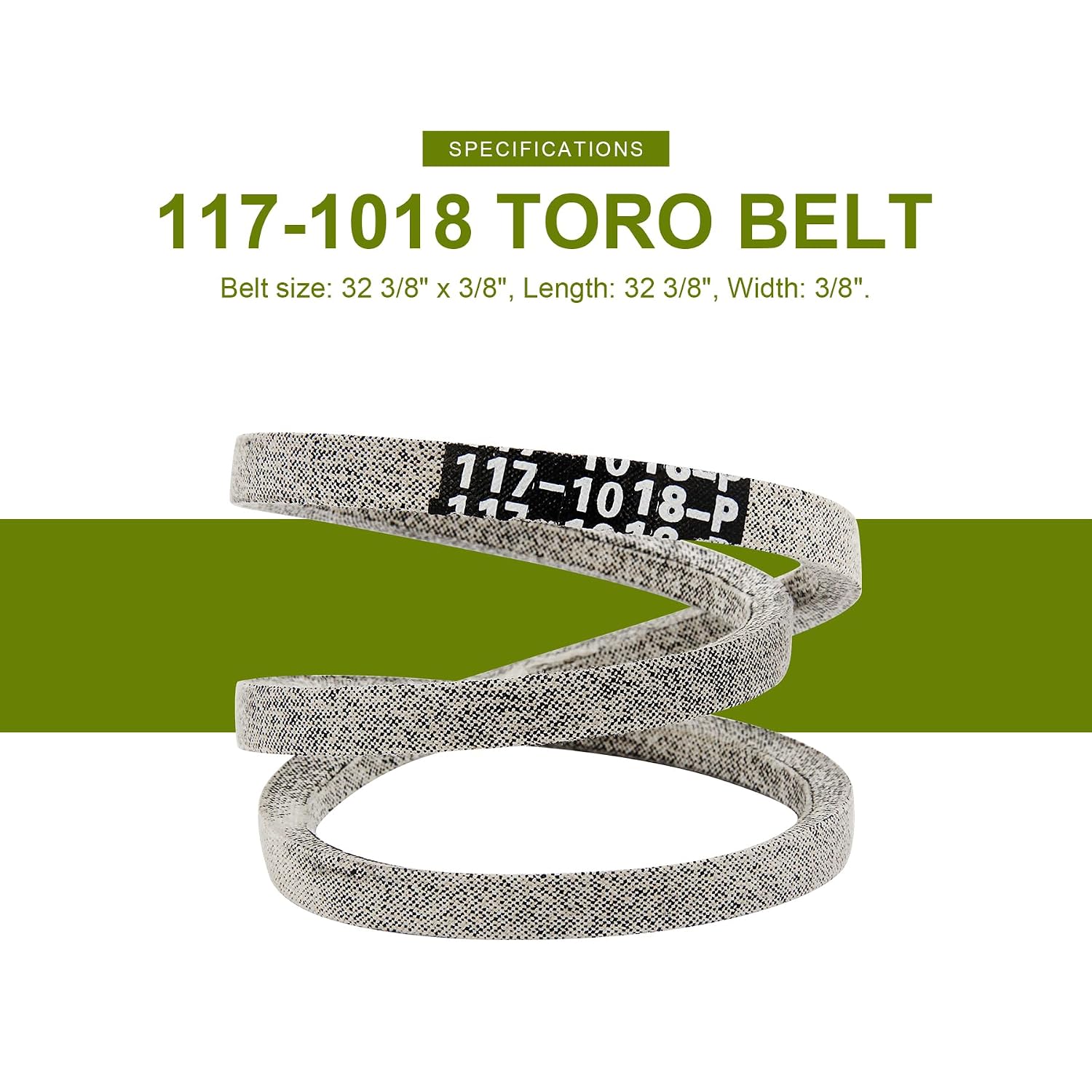 117-1018 Lawn Mower Drive Belt 3/8" x 32 3/8" Replacement for Toro 22 inch Recycler Lawn Mower 20330 20331 20339 20350 20370 20377 20378 20379