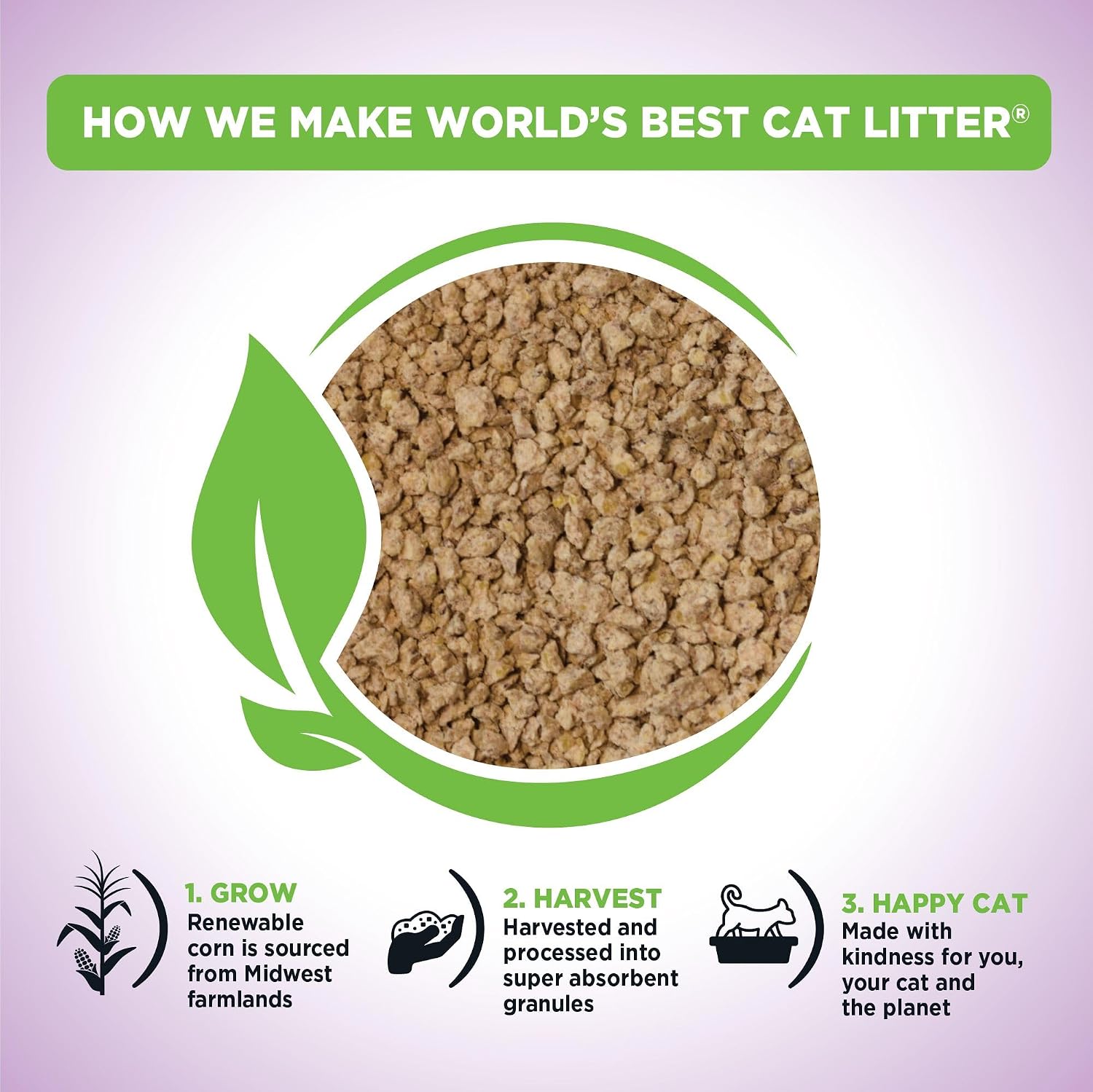 World's Best Cat Litter Lavender Scented, Long-Lasting Odor Control, 32 lb Bag