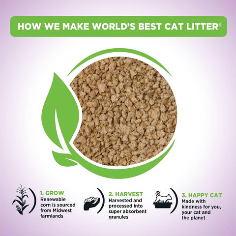 World's Best Cat Litter Lavender Scented, Long-Lasting Odor Control, 32 lb Bag