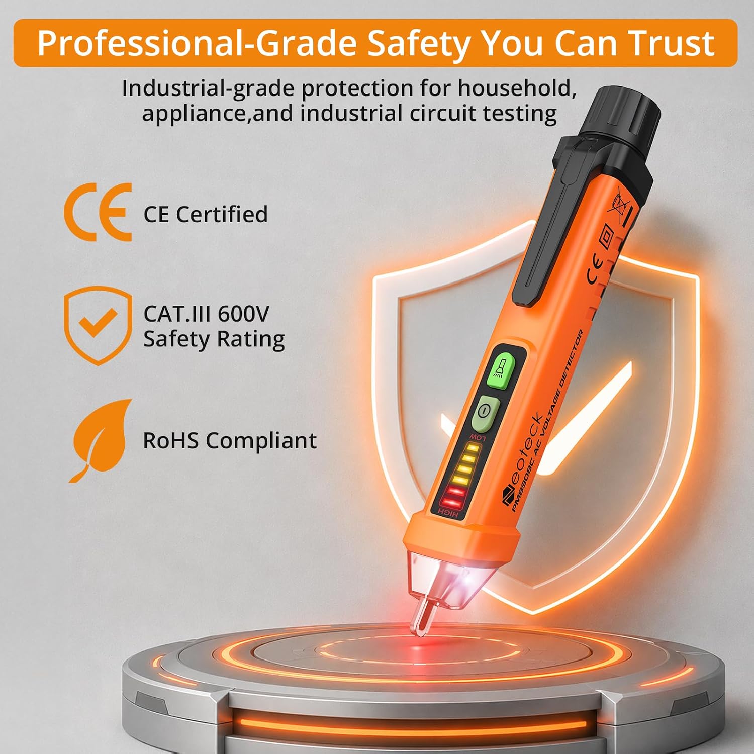 Neoteck Non Contact Voltage Detector 12-1000V AC Voltage Tester