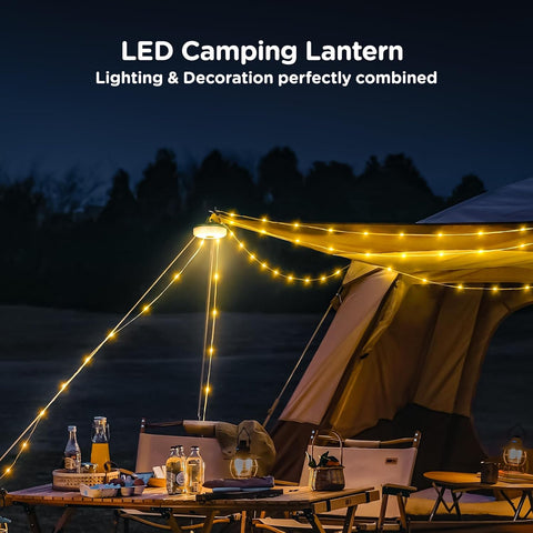 OGERY Camping String Lights 4 in 1, 32.8FT Quick Storage 8 Modes Protable
