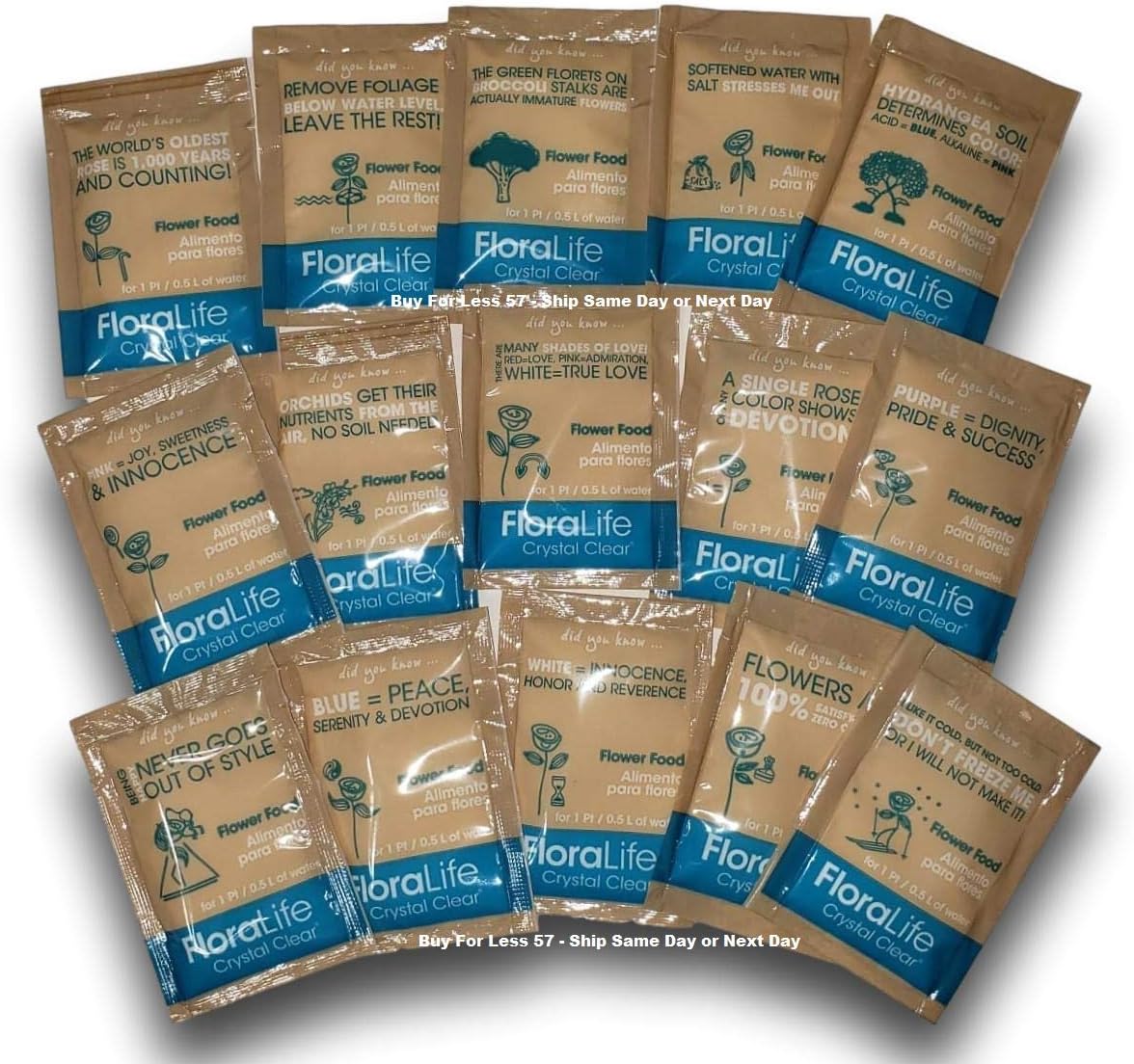 Floralife Flower Food 300, 5gm pkg 50