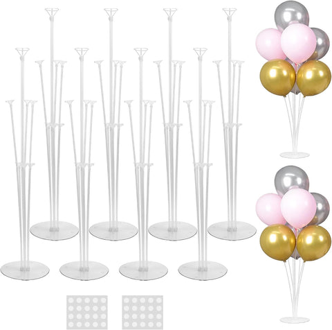 JOYYPOP 8 Sets Balloon Stand Kit For Table, Balloon Sticks with Base