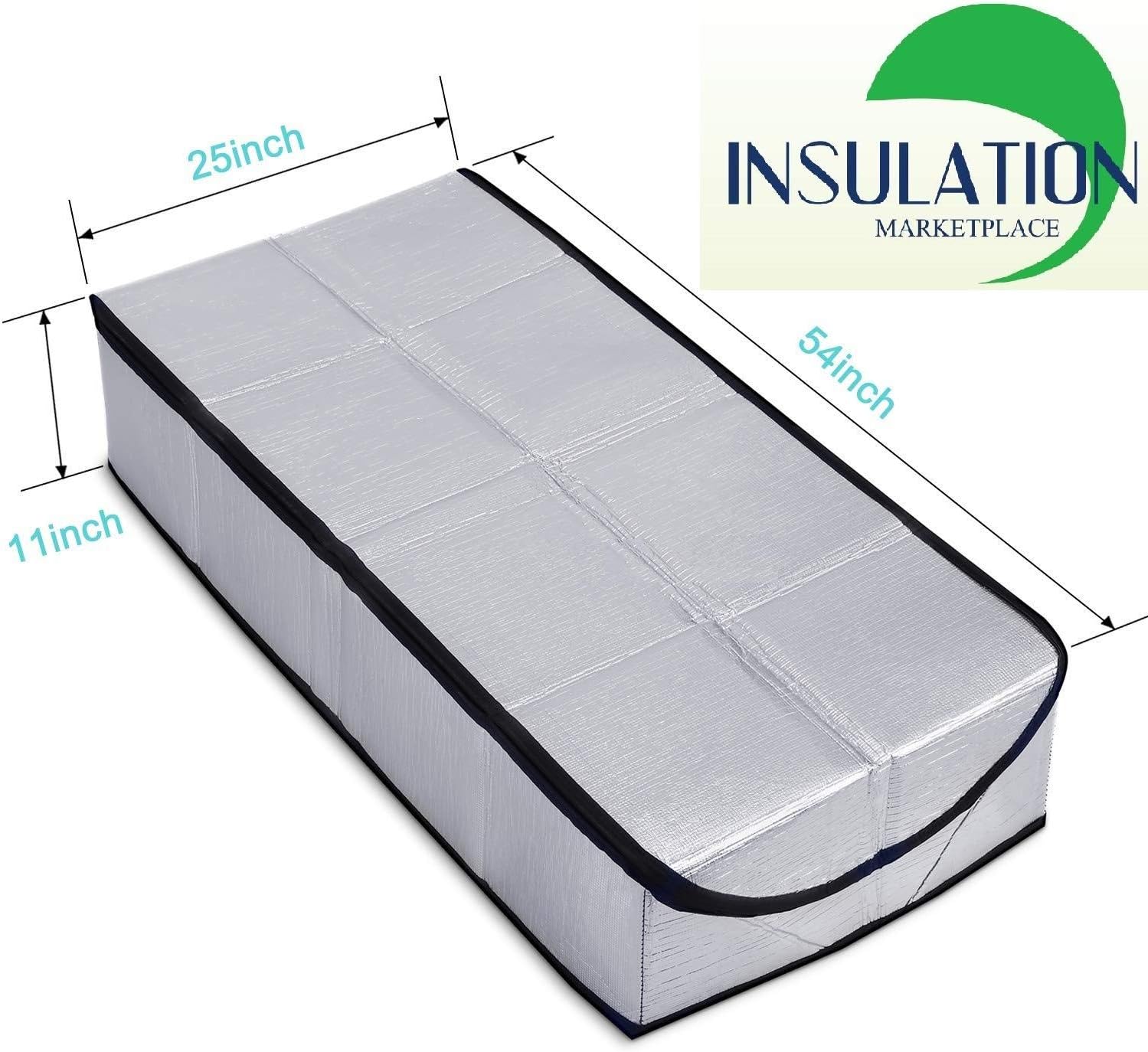 25"x54"x11" Attic Door Insulation Cover, R-15 - Pure Aluminum