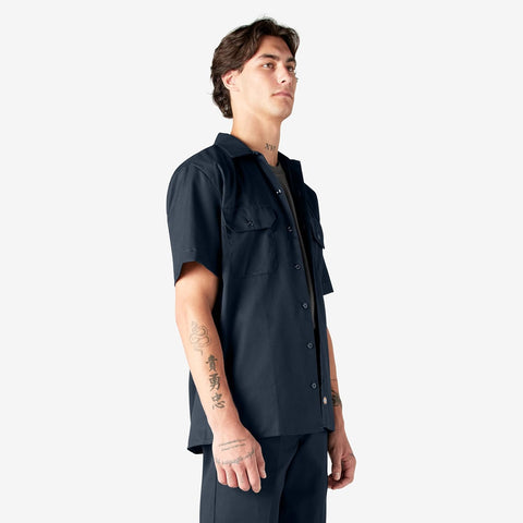 Dickies Men’s Short Sleeve Work Shirt – Durable Twill Button Down Shirts for Men, Lightweight Uniform for Daily Wear