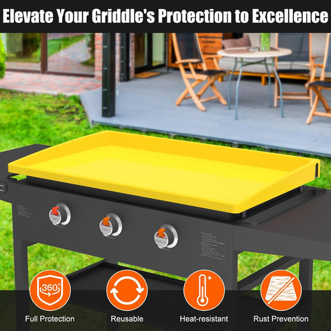 Silicone Griddle Mat Cover for Blackstone - 28 Inch True All-Encompassing Coverage Heavy Duty Food Grade Grill Buddy Mat, All Season Cooking Surface Protective Cover