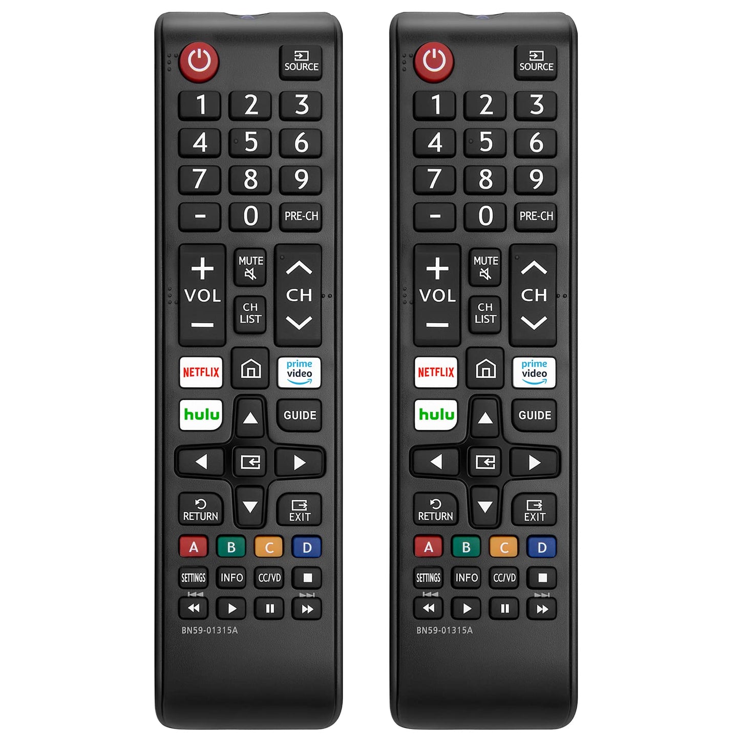 【Pack of 2】 New Universal Remote for All Samsung TV Remote, Replacement Compatible for All Samsung Smart TV, LED, LCD, HDTV, 3D, Series TV