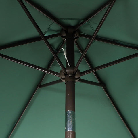 Blissun 7.5 ft Patio Umbrella, Yard Umbrella, Outdoor Market Umbrella with Push Button Tilt Crank, Seaglass
