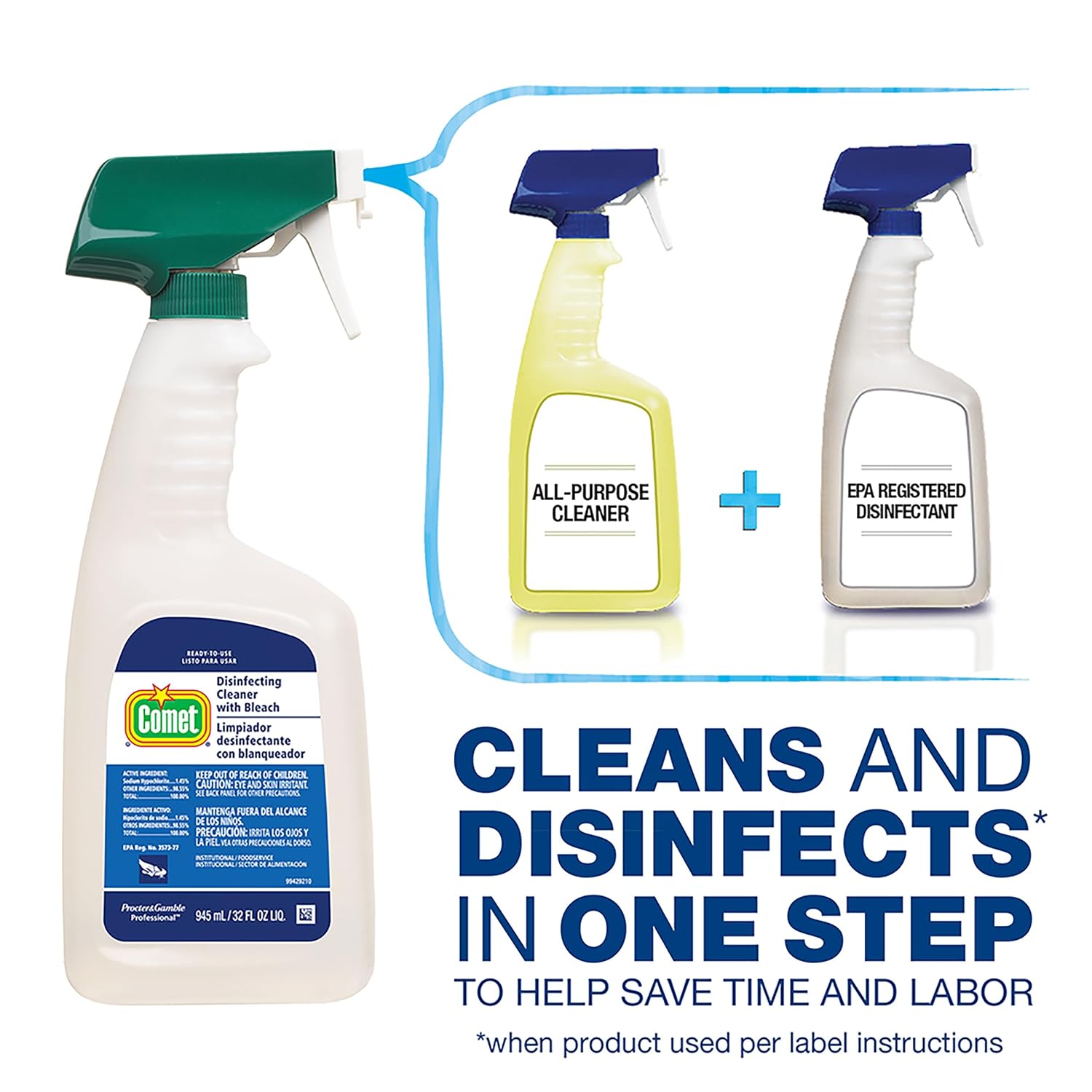 Comet Disinfecting Sanitizing Bathroom Cleaner & Deodorizer (1 gal, 3 pack)
