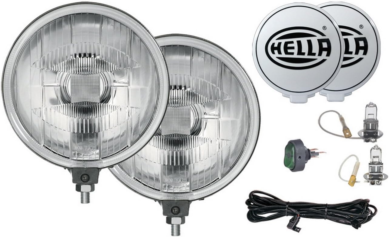 HELLA 005750952 500 Series Driving Lamp Kit, Clear, 6"