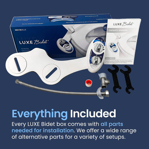 LUXE Bidet NEO 120 - Bidet Attachment for Toilet Seat, Blue