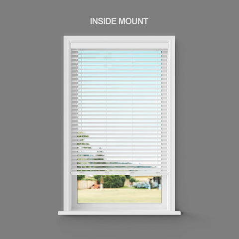 Lumino 2" Flat Slat Faux Wood Blinds, 35" W x 72" L White