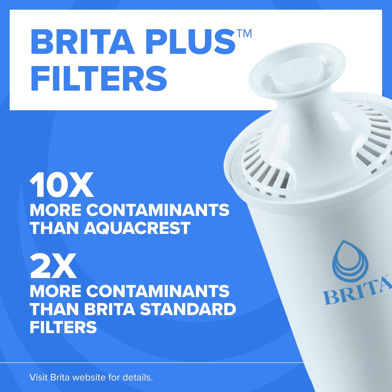 Brita XL 27 Cup Water Filter Pitcher, 1 Brita Plus Filter, Ultramax, Black