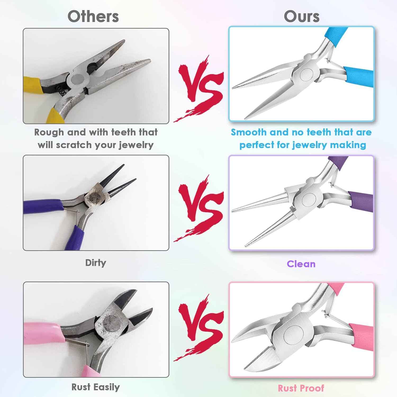 Pliers for Jewelry Making, Shynek Jewelry Pliers Set Includes Needle Nose Pliers, Round Nose Plier and Wire Cutters, Jewelry Making Tools for Jewelry Repair, Wire Wrapping, Beading and Crafts