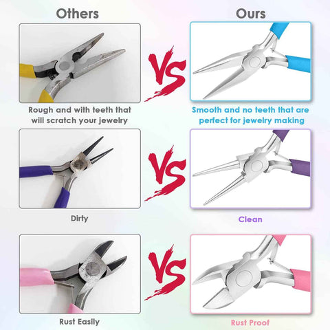 Pliers for Jewelry Making, Shynek Jewelry Pliers Set Includes Needle Nose Pliers, Round Nose Plier and Wire Cutters, Jewelry Making Tools for Jewelry Repair, Wire Wrapping, Beading and Crafts