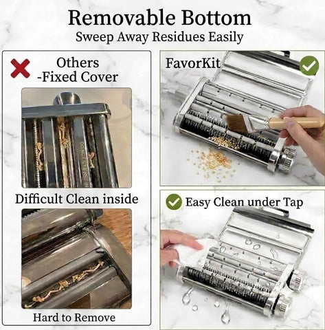 FavorKit Pasta Maker Attachment 3 in 1 Durable Metal for KitchenAid Mixers