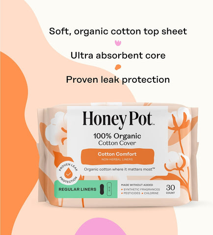 The Honey Pot Company - Cotton Comfort - Panty Liners for Women