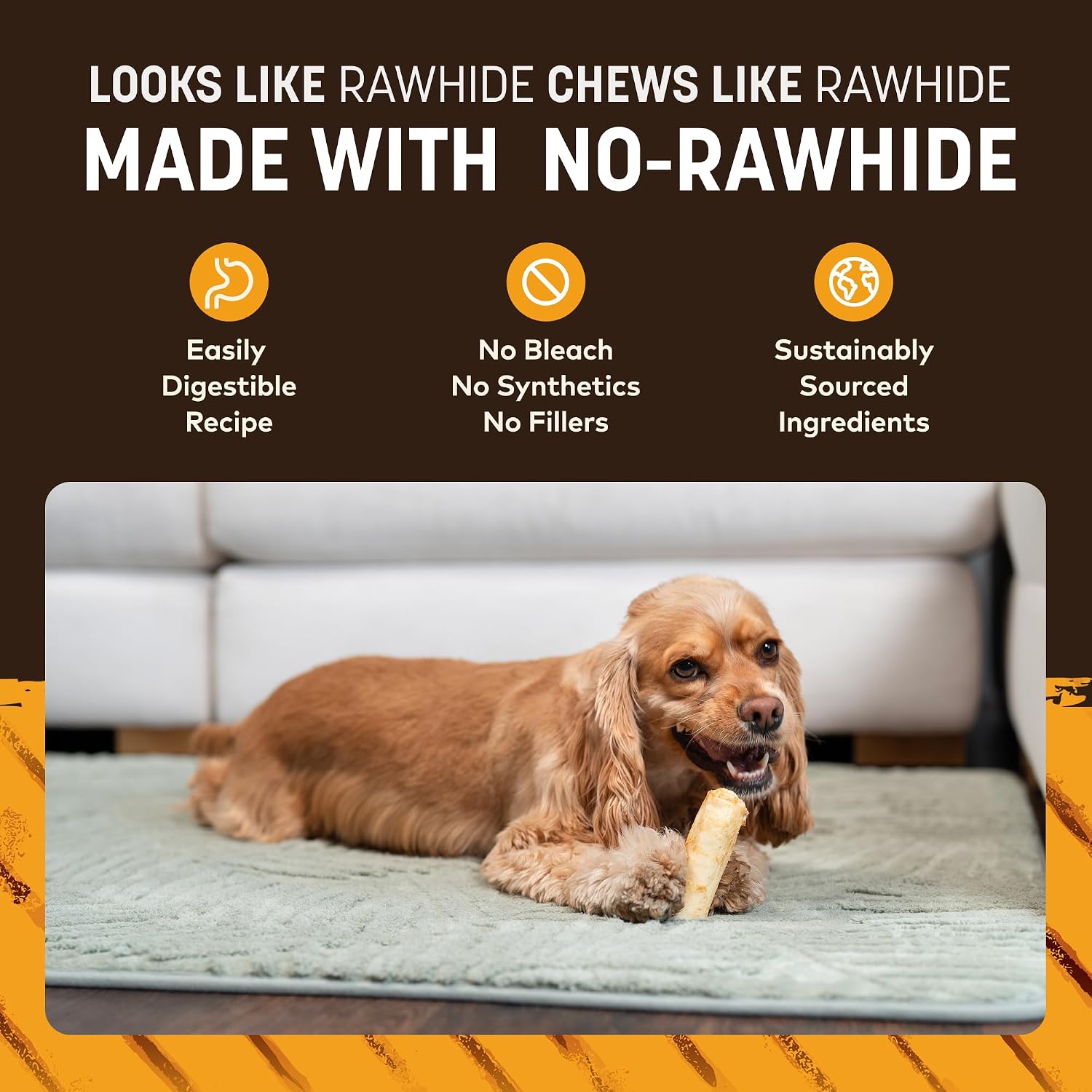 Earth Animal No Hide Dog Chews - Small Rolls 6 Count Grilled Cheese