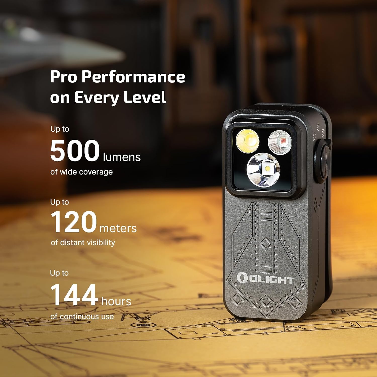OLIGHT Oclip Pro Rechargeable EDC Clip-on Flashlight, Phantom Squadron
