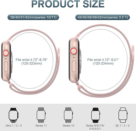 Original Stainless Steel Mesh Loop Compatible with Apple Watch Bands Women