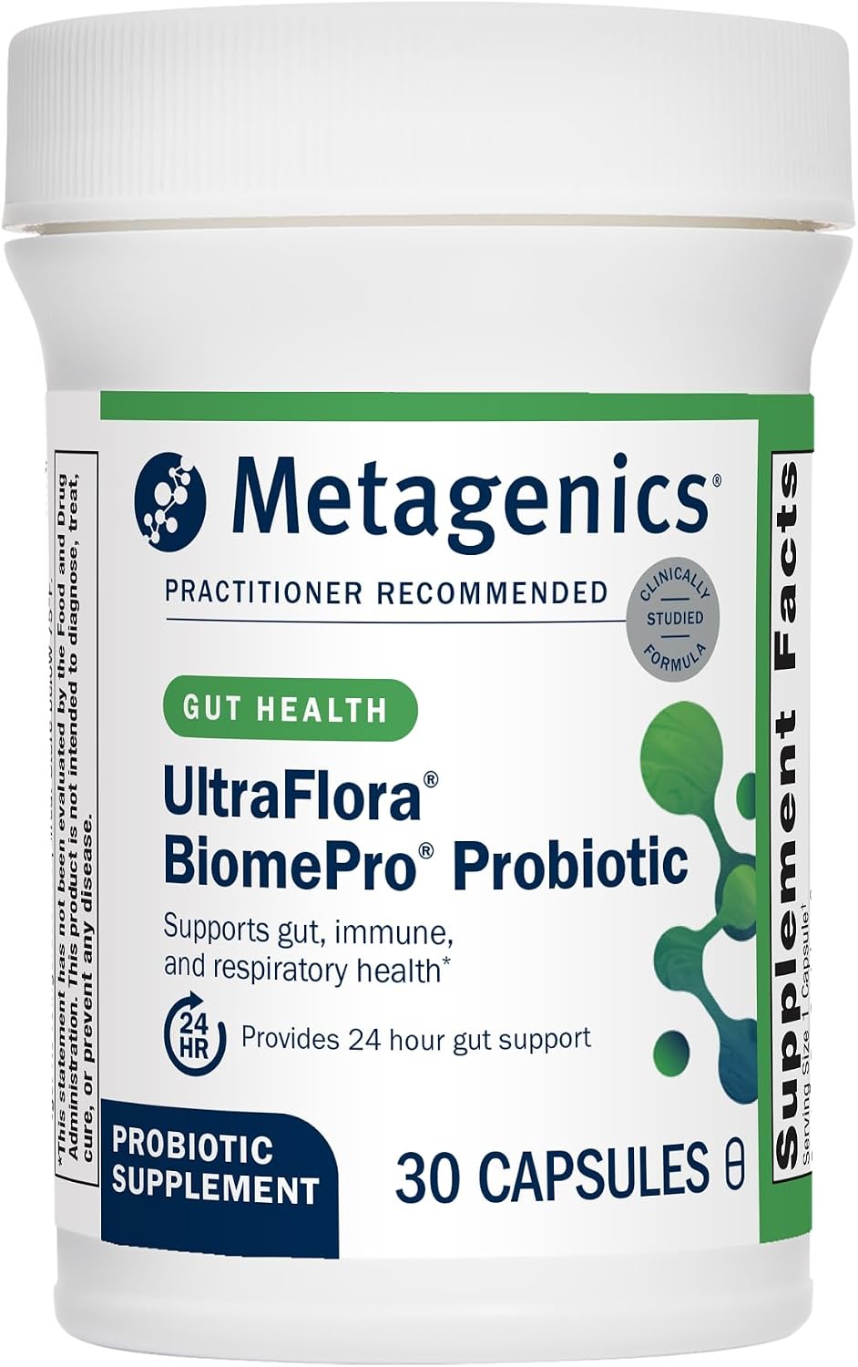 Metagenics UltraFlora BiomePro Probiotic Supplement, 30 Capsules