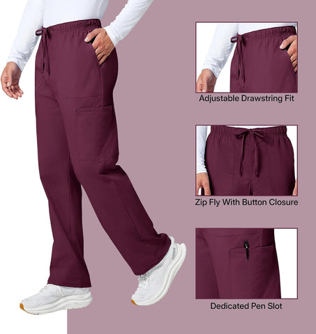 Cherokee WW Professionals Scrubs for Men Tapered Leg Cargo Scrub Pants