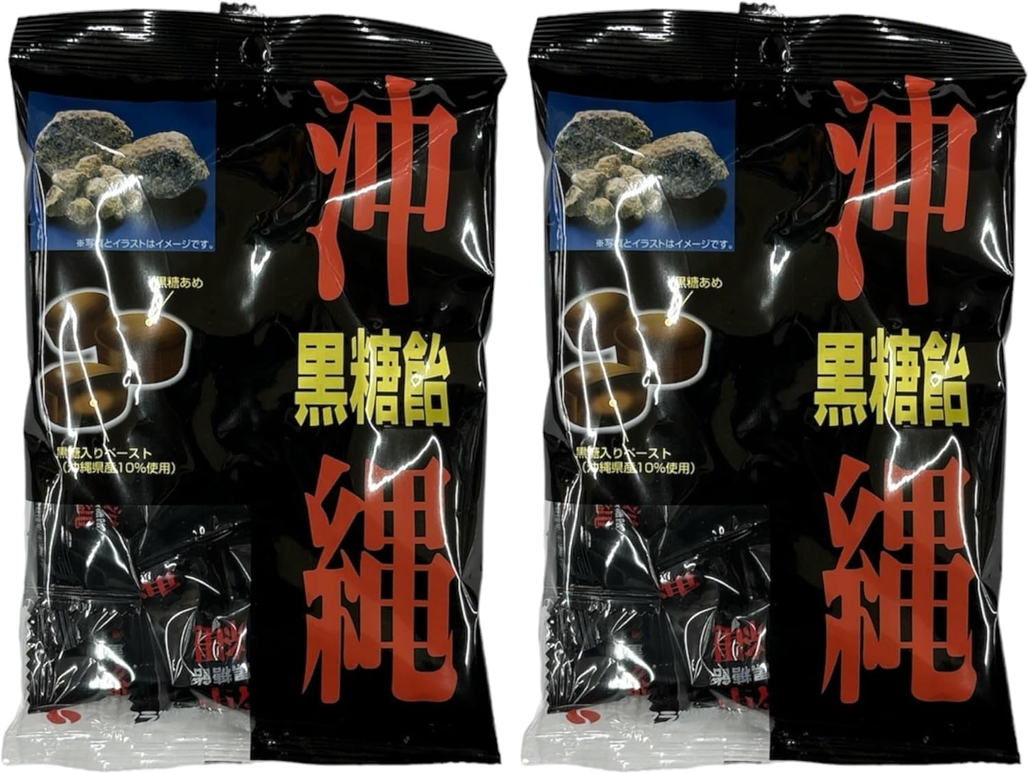 Okura Seika Okinawa Kokuto Ame Brown Sugar Candy, 120g, Pack of 2, Made in Kumamoto, Japan