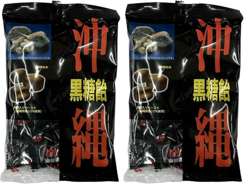 Okura Seika Okinawa Kokuto Ame Brown Sugar Candy, 120g, Pack of 2, Made in Kumamoto, Japan