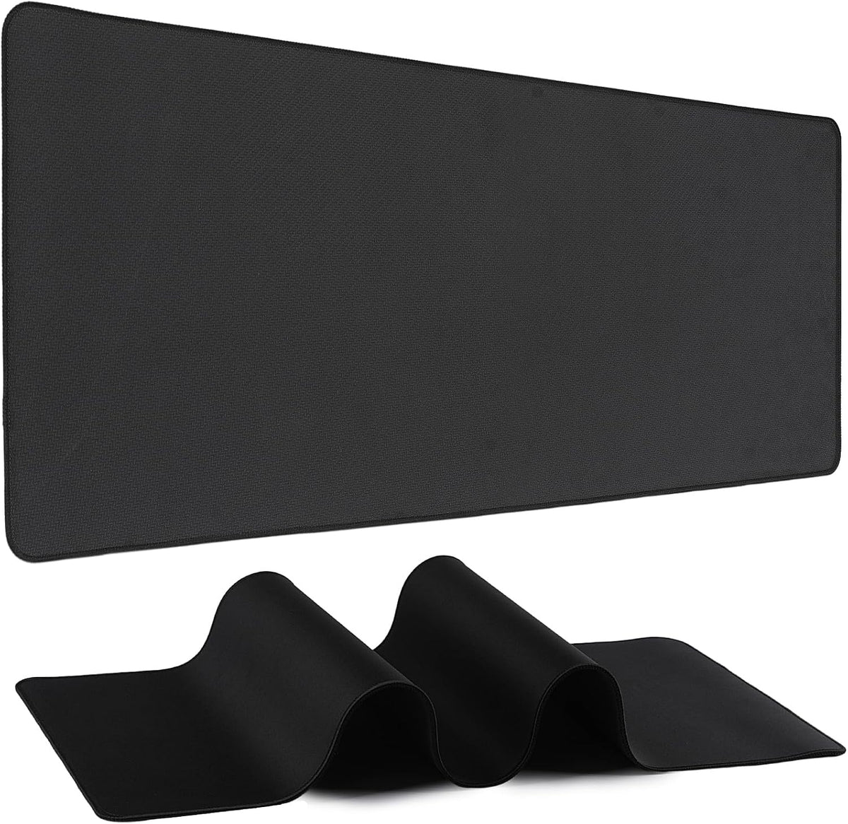 Mouse Pad Gaming - Desk Mat for Keyboard and Mouse - Black Large Mouse Pad for Desk, Mousepad (31.5 x 11.8inch) with Non-Slip Base, Desks Pad Mat for Gaming, Office and Home