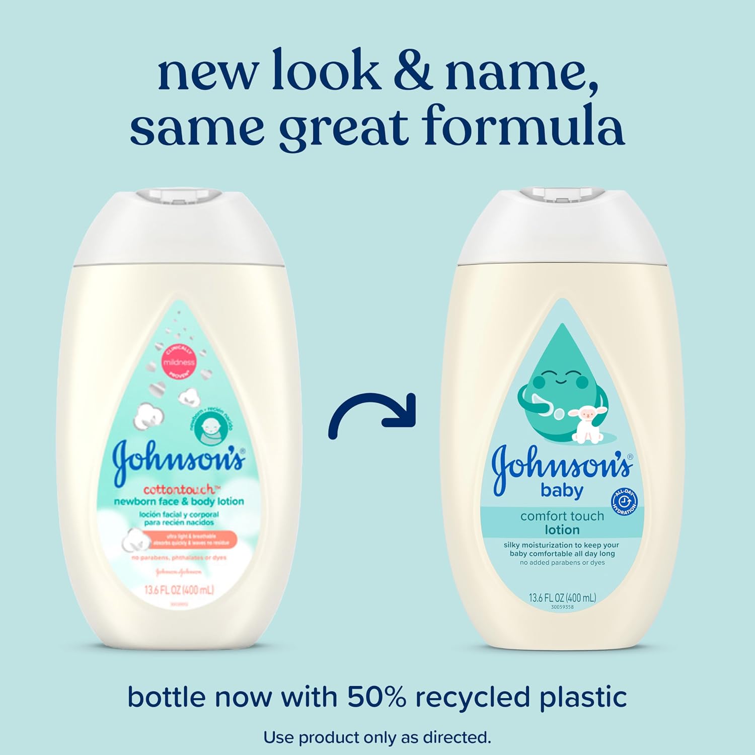 Johnson's Baby Comfort Touch Newborn Baby Face & Body Lotion, 13.6 fl oz