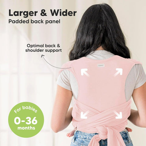 KeaBabies Baby Wrap Carrier Ring Sling, D-Lite Baby Carrier (Dusty Pink)