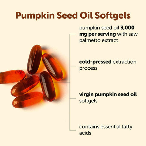 Micro Ingredients Pumpkin Seed Oil with Saw Palmetto, 75 Softgels