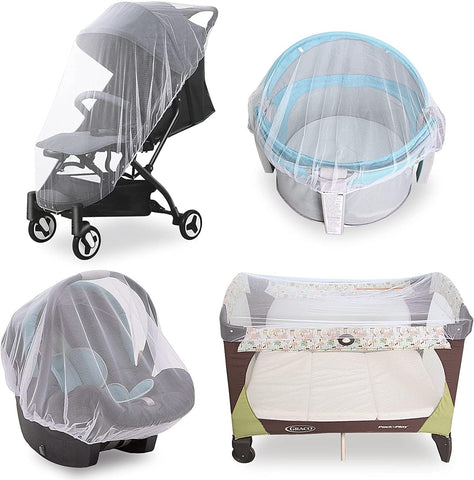 2 Pack Baby Mosquito Net for Stroller, Bug Net and Mesh Protection,White