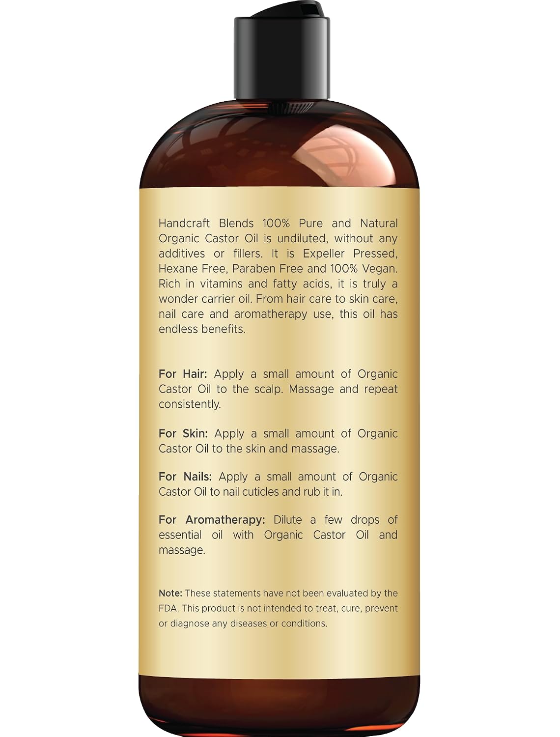 Handcraft Blends Organic Castor Oil - 16 Fl Oz