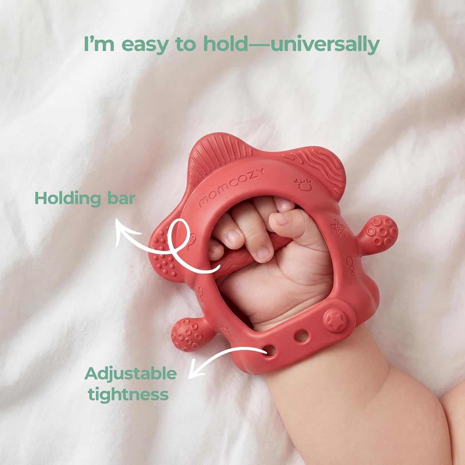 Momcozy Teething Toys, Food Grade Silicone Baby Teether，Teething Mitten