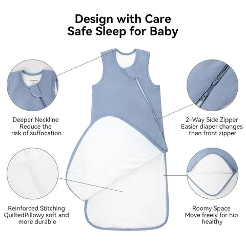 BubblePanda Rayon Made from Bamboo Sleep Sack 0-6 Months Newborn 1.0 Tog