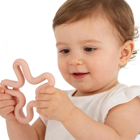 Fu Store 3pcs Coral Flower Teether Ring Baby Teething Toys Silicone Teether