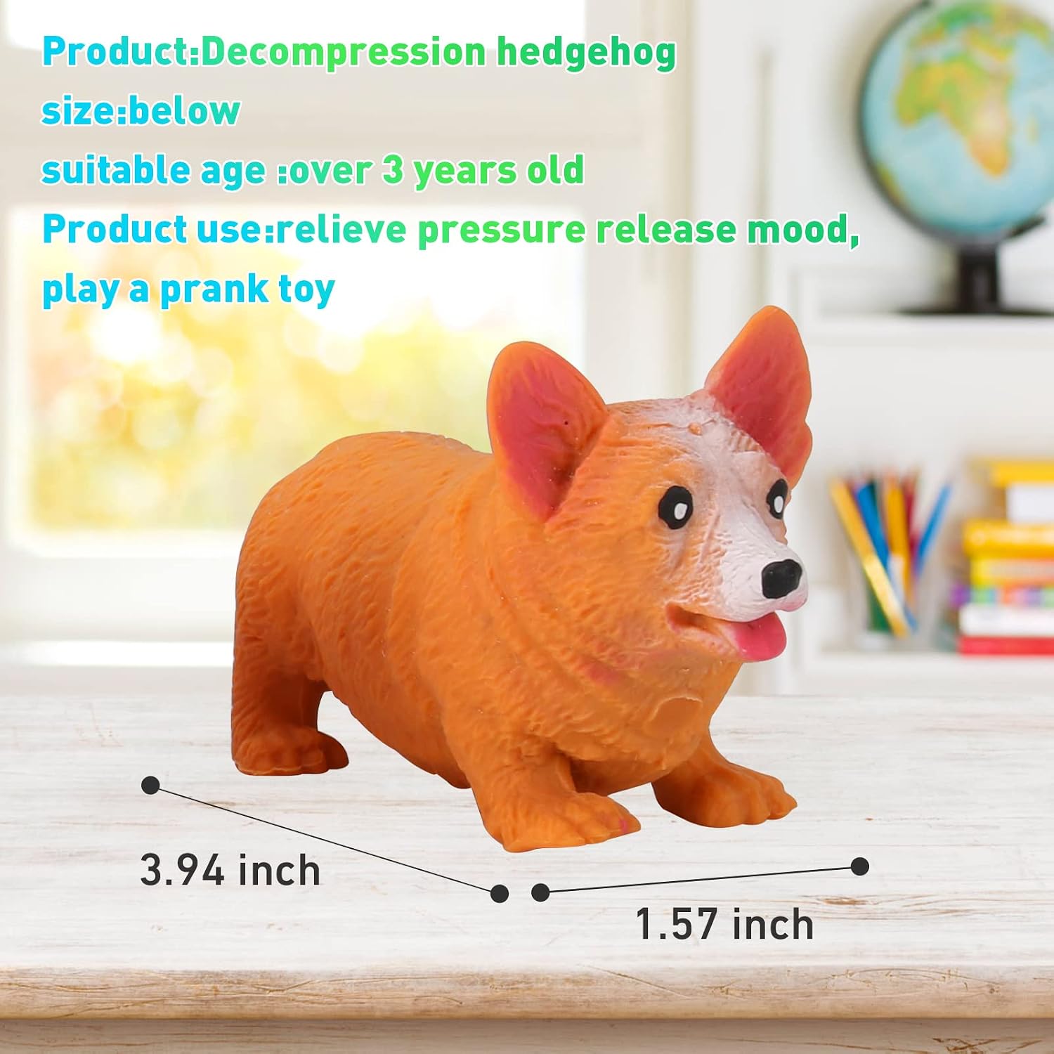 FauKait Squishies Squishy Toys Corgi Dog Stress Balls Toy for Kids Adults,Halloween&Christmas Toys,Party Favor Gifts for Children,Stress Relief Fidget Balls Filled with Sand to Relax (kejidog)