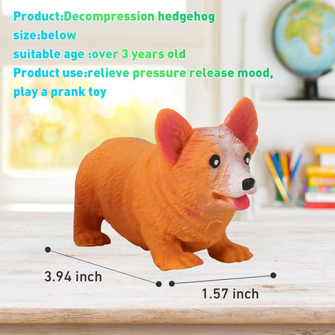 FauKait Squishies Squishy Toys Corgi Dog Stress Balls Toy for Kids Adults,Halloween&Christmas Toys,Party Favor Gifts for Children,Stress Relief Fidget Balls Filled with Sand to Relax (kejidog)