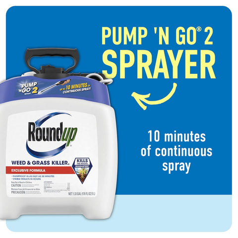 Roundup Weed & Grass Killer4 with Pump 'N Go 2 Sprayer, 1.33 gal.