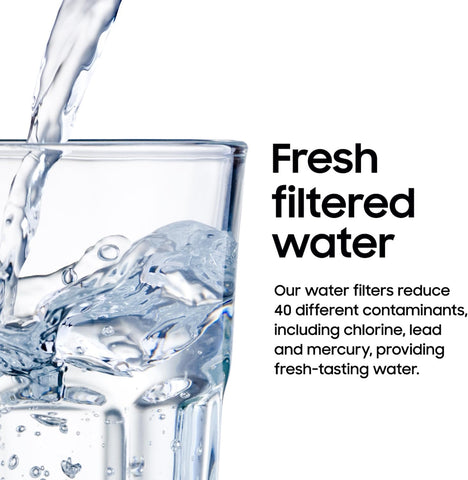 Samsung HAF-CIN-2P/EXP Genuine Refrigerator Water Filter, Reduces 99% of Harmful Contaminants for Clean, Clear Drinking Water, 6-Month Life, Easy Install, Pack of 2