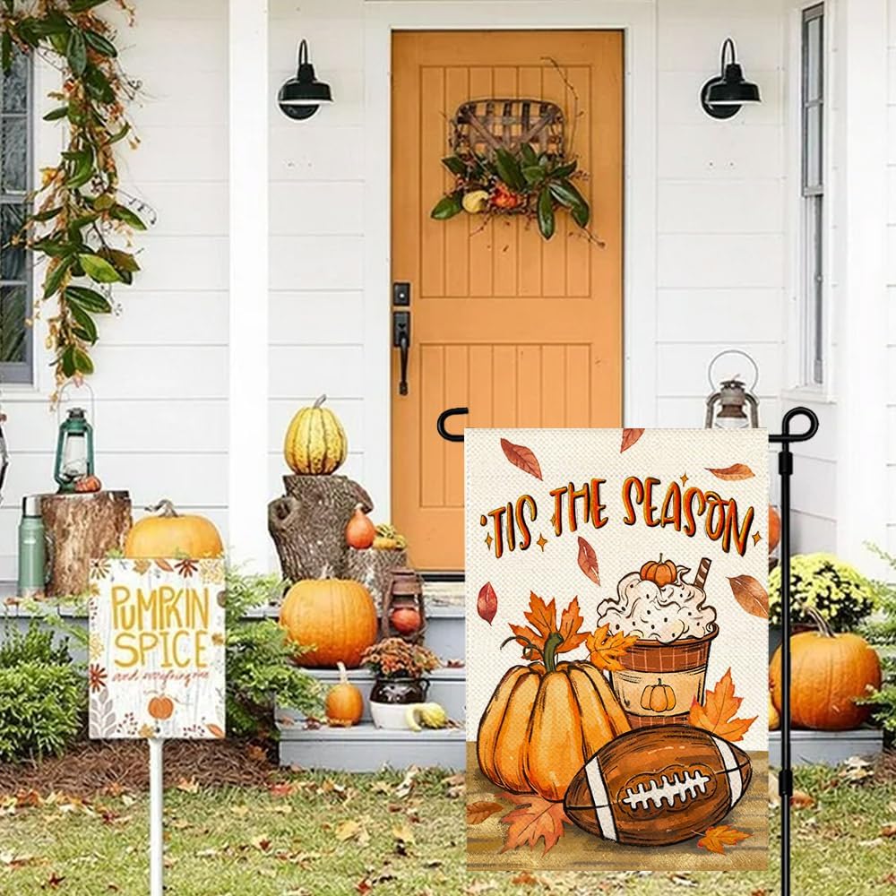 Fall Garden Flag 12x18 Inch Double Sided Outdoor Yard Porch Decor