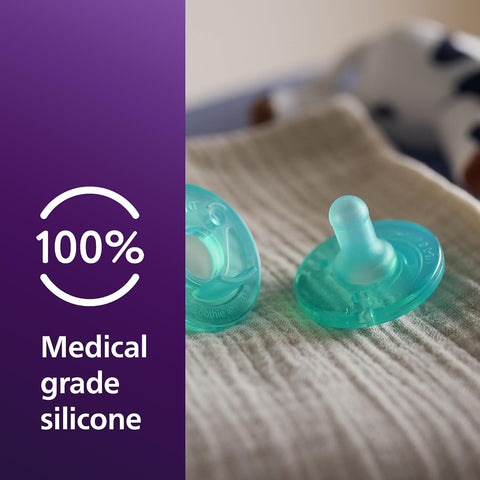 Philips Avent Soothie Baby Pacifier for 0-3 Months, BPA-Free, 4-Pack, Green
