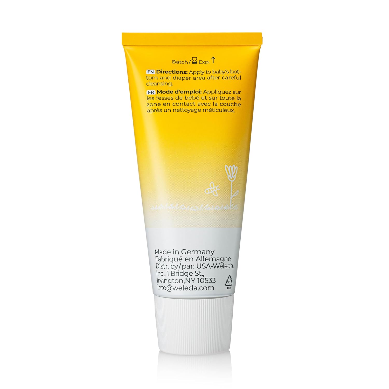 Weleda Baby Calendula Diaper Cream, 2.8 Fluid Ounce, Plant Rich Protection with Calendula, Chamomile, Sweet Almond Oil, Lanolin and Zinc Oxide