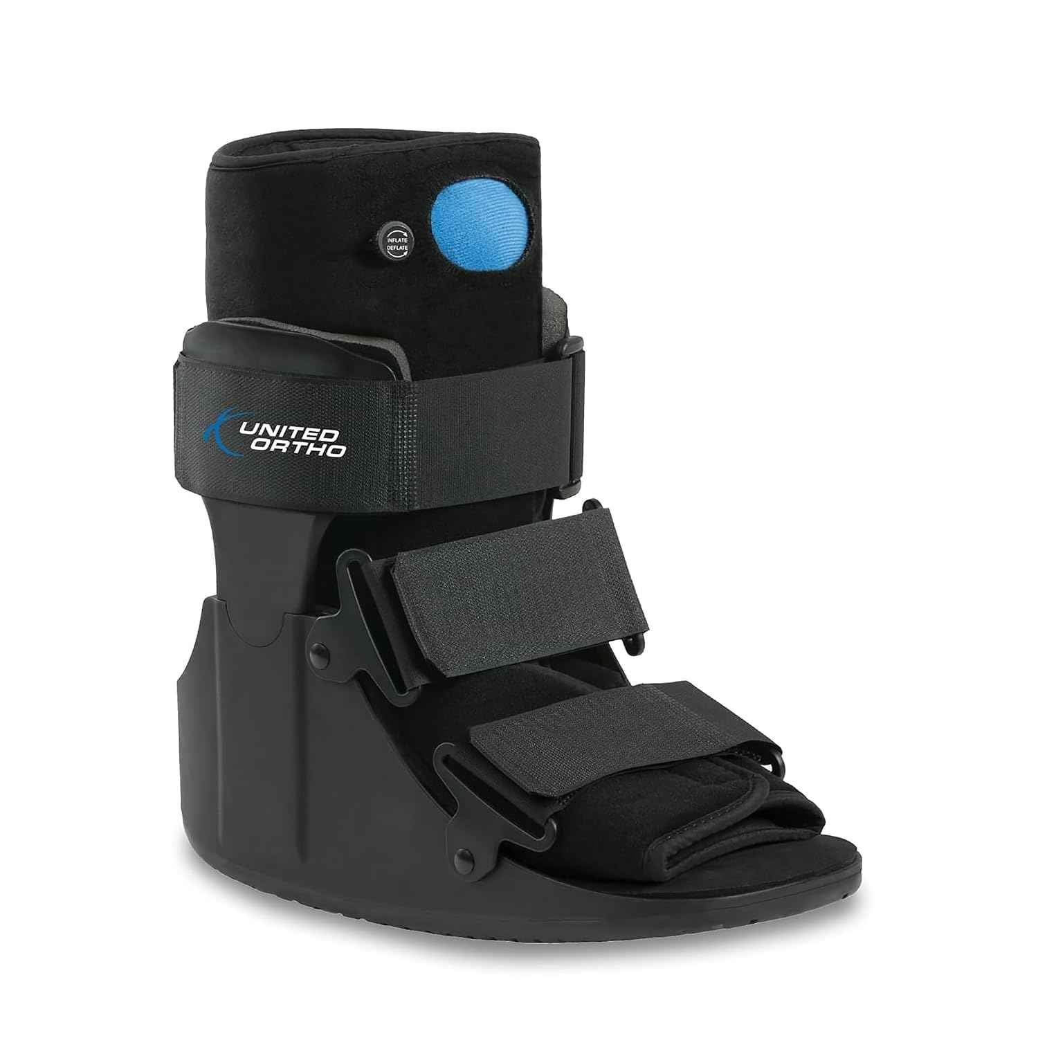 United Ortho Short Air Cam Walker Fracture Boot, Extra Large, Black