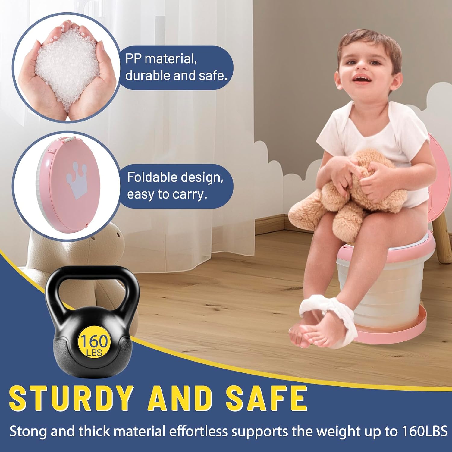 Portable Potty for Toddler,Travel Potty Seat for Toddler,Travel Toilet Kids