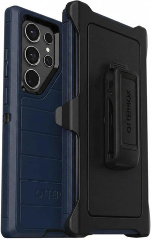 OtterBox Galaxy S23 Ultra (Only) - Defender Series Case - Morning Sky (Pink) - Rugged & Durable - with Port Protection - Holster Clip Kickstand - Microbial Defense Protection - Non-Retail Packaging