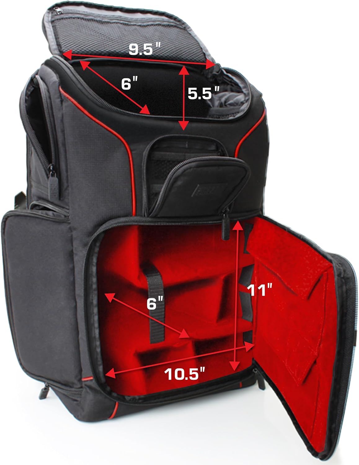 USA Gear Camera Backpack for Photographers DSLR/SLR/Mirrorless Camera Bag with Laptop Slot, Rain Cover, Tripod Holder
