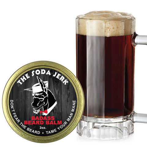 Badass Beard Care Beard Balm for Men - The Original Scent 2 oz - Shea Butter Argan Jojoba Beeswax - Sandalwood Bourbon Vanilla - Light Hold Beard Conditioner and Softener