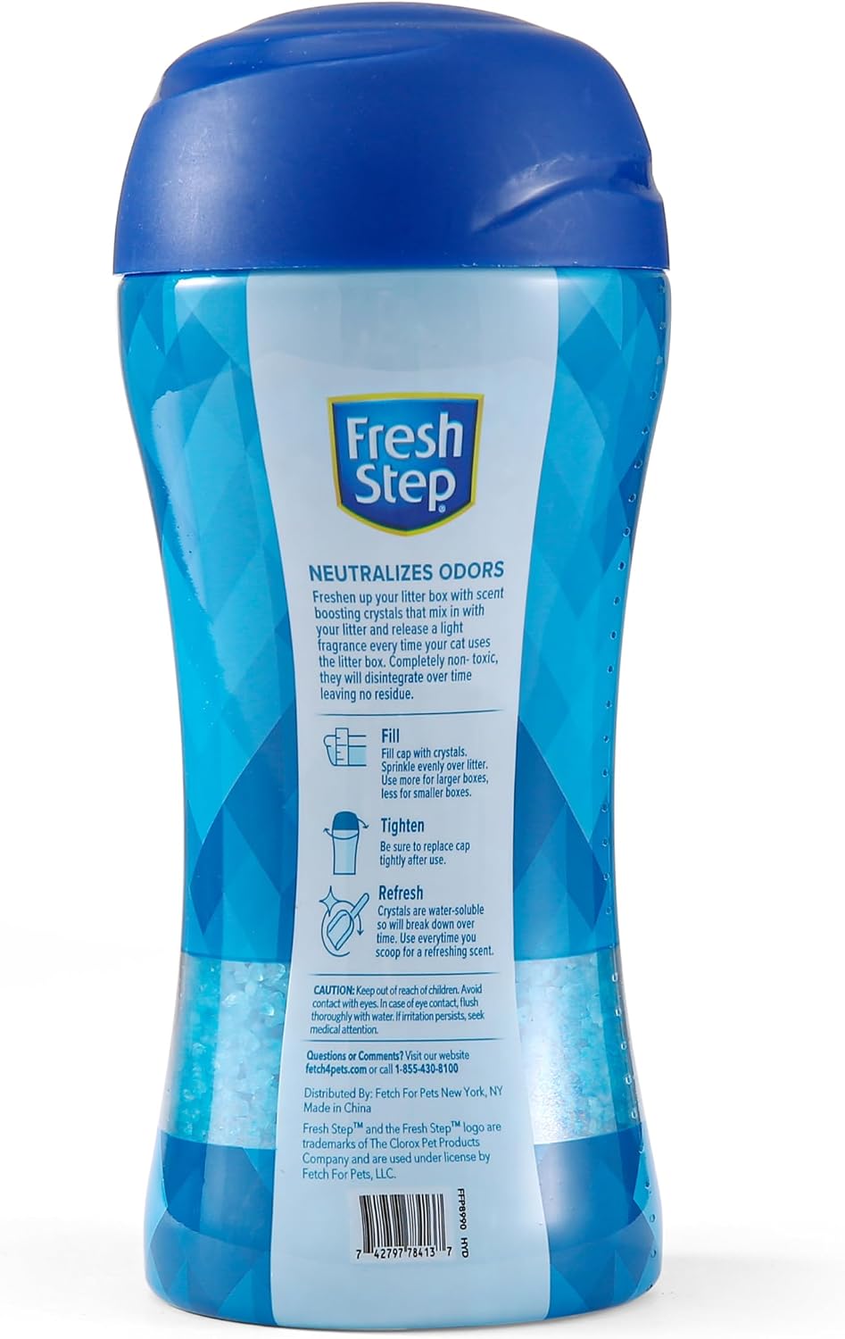 Fresh Step Cat Litter Crystals Deodorizer, Fresh Scent, 15 Oz